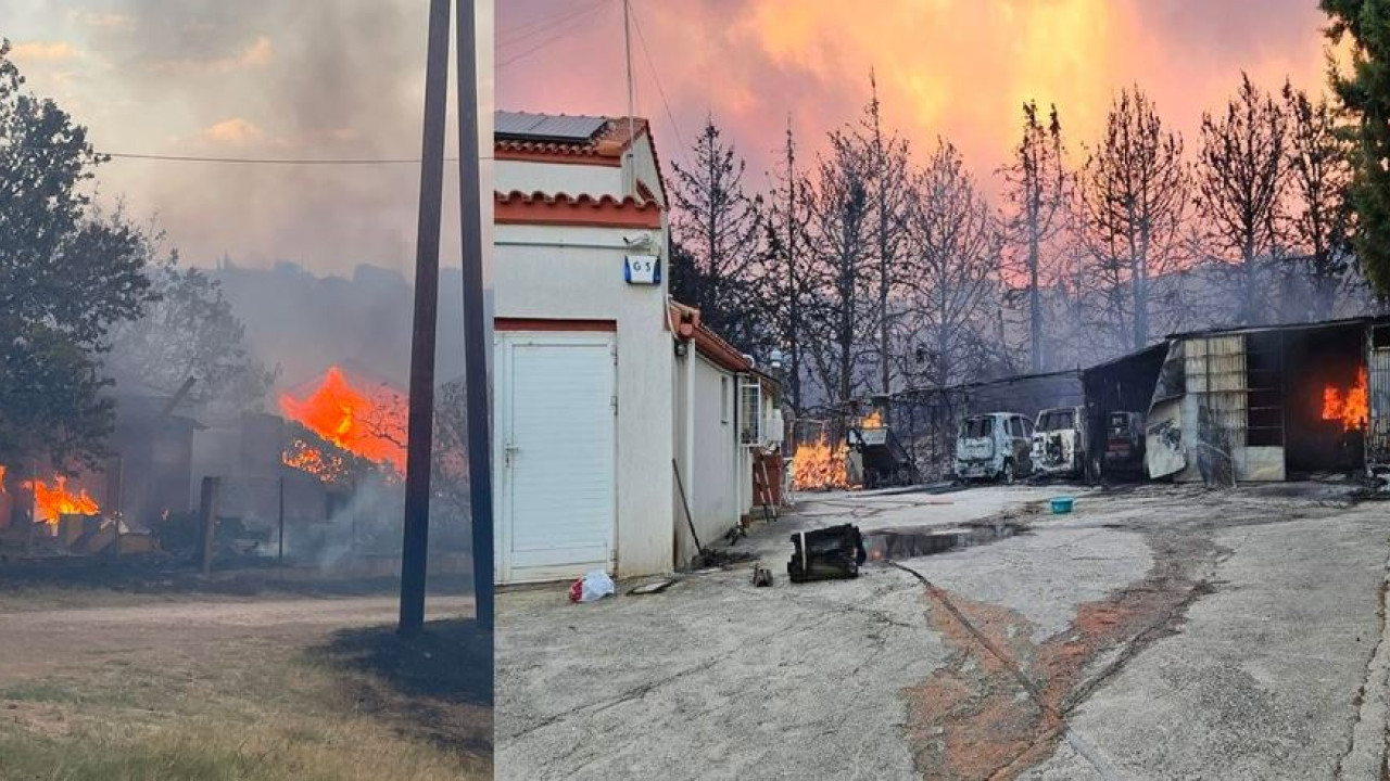 Ισχυρές δυνάμεις της πυροσβεστικής δίνουν μάχη με τις φλόγες στην Αλεξανδρούπολη